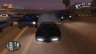 GTA San Andreas Knight Rider Rampage + Six Star Wanted Level Escape