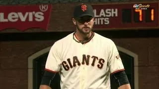 LAD@SF: Kontos fans Toles to escape bases-loaded jam