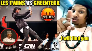 LES TWINS vs  GREENTECK  | Why LES TWINS slapped the JUDGE ? disrespectfull les twins  [ENGLISH]