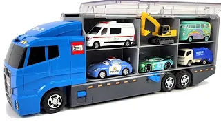 12 Type Tomica Cars ☆ Tomica opening and put in big Okatazuke convoy