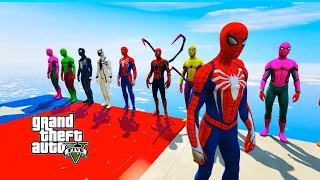 GTA - 5 Epic Ragdolls | Spiderman PS4 Vs Colorful Spiderman Compilation | Fun Ep.01