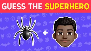 Guess the Superhero by Emoji | Superhero Quiz 🦸‍♂️