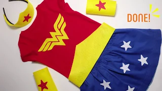 How-To: Kids Wonder Woman Costume DIY (No Sewing Required!)