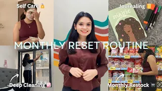 My Monthly Reset Routine | Deep Cleaning, Self Care, Journaling