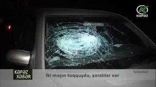 Maşın YDM-ə çırpılıb yandı - Kəpəz TV