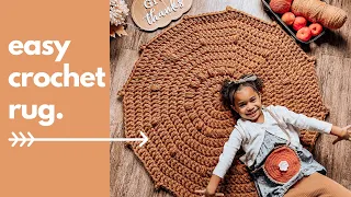 Crochet Circle Rug, FREE Written Crochet Pattern & Full Length Tutorial for a Boho Inspired Area Rug