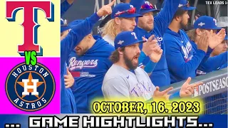 Rangers Vs. Astros ALCS (10/16/23) Full Game Highlights | MLB Highlights 2023 - MLB Postseason 2023
