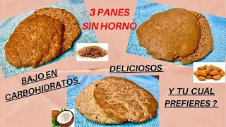 3 RECETAS DE PANES SIN GLUTEN SIN HORNO KETO / FÁCIL Y DELICIOSOS /DESAYUNOS Y CENAS   #pan #panes