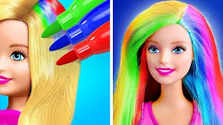 Schönheitstipps und Hacks für Puppen! Puppe Total Makeover mit Beauty Gadgets