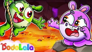 Baby Escapes from Clumsy Zombies🧟| Floor Is Lava Song | Nursery Rhymes & Kids Song | DodoLala