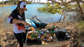 We fished and made moqueca on the riverbank in a beautiful location
