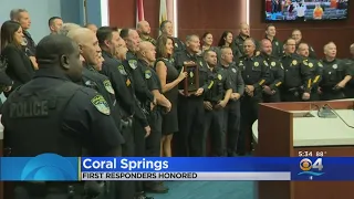 Coral Springs Officers & First Responders Honored For Response To Marjory Stoneman Douglas Mass Shoo