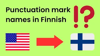 Punctuation mark names in Finnish | Finnish Language Grammar Lesson For Beginners