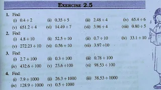 Class 7th maths l Exercise 2.5 l Chapter 2 l Fraction and decimal l NCERT l Solution l Carb Academy