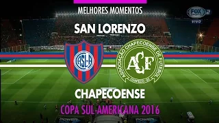 Melhores Momentos - San Lorenzo 1 x 1 Chapecoense - Copa Sul-Americana - 02/11/2016