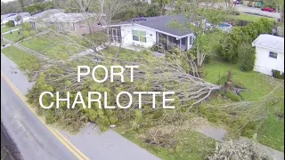 ⚠️Day 5-HURRICANE IAN| Driving thru PORT CHARLOTTE |DRONE FOOTAGE| Bringing mom SOLAR POWER￼