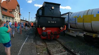 Historische Eisenbahnfahrt mit einer BR 94 am Tag der offenen Tür K+S Unterbreizbach 2023