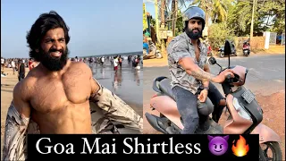 Beach Pe Shirtless Posing Apki Demand Pe | Scooty Ride In Goa | Nitin Chandila