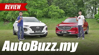 Hyundai Santa Fe vs Mazda CX-8, 7-seater diesel SUV review - AutoBuzz