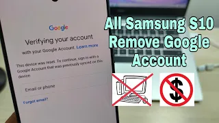 BOOM!!! Without PC! All Samsung S10, Remove Google Account, Bypass FRP.