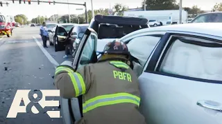 Live Rescue: Sedan REAR ENDS Car, Causes Chain Reaction | A&E