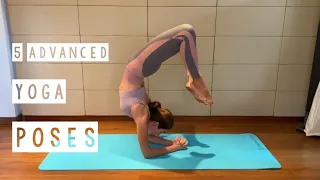 Yoga advanced asanas with names🧘‍♀️ 5  advanced yoga poses to practice at home 🙏🏻