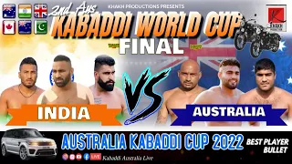 🔴 [LIVE] FINAL Kabaddi World Cup | India V/S Australia | 22 Oct 2022 | Australia | Melbourne | TODAY