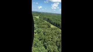 Hughes 500 with Saws, trimming the trees