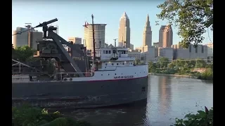 Lower Lakes Towing MV Mississagi on the Cuyahoga River in Cleveland Ohio