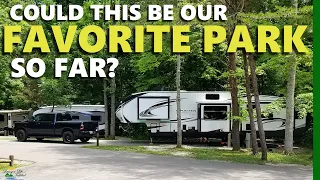 Rock Island State Park Campground, TN - Full hook ups in the trees!!