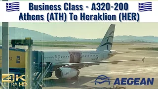 Aegean Airlines | A320-200 | Business Class | Athens (ATH) to Heraklion (HER) | Trip Report