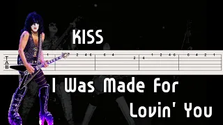 KISS - I Was Made For Lovin' You Guitar Tutorial [Tab]