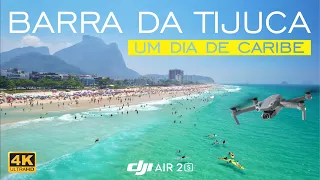 Praia Barra da Tijuca - ÁGUA CRISTALINA - Drone 4k