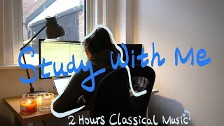 Study With Me (2 Hours): Ambient Classical Music 50/10 Pomodoro
