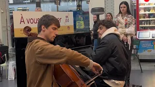 This is what happen when you play « The Swan » by Saint-Saëns in a train station .. 🤯