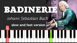 Johann Sebastian Bach - Badinerie  | И.С.Бах - Шутка | EASY Piano Tutorial