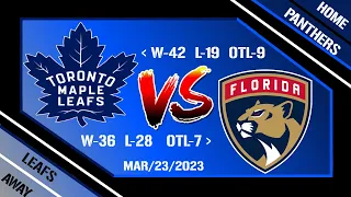 NHL Live Toronto Maple Leafs @ Florida Panthers Mar/23/2023 Full Game Reaction