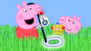 Kids TV & Stories 🌟NEW SEASON 🌟Peppa Pig Uses a Metal Detector to Find George's Key