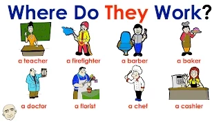 Where Do They Work? - People at Work (Easy English Conversation) | Learn English -  Mark Kulek ESL