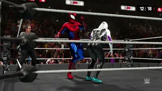 (Rematch) MARVEL HEROES : SPIDER GWEN VS SPIDER MAN  ( iron man LOW BLOW match )