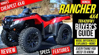 New Honda Rancher 420 ATV Review: Specs & Features | Is the CHEAPEST 4x4 FourTrax TRX420 any good?