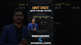 Unit Digit quick concept revision by chandan Venna sir #chandan_venna_fan_club #arithmetic #shorts