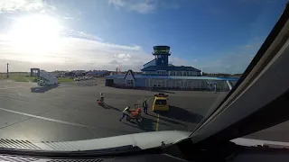 Airbus A 319 - Approach, Landing,Taxi, Parking GWT Runway 32 - Sylt - Westerland - EDXW -