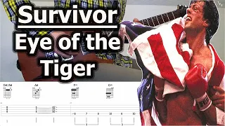 Survivor - Eye of the Tiger | Guitar Tabs Tutorial