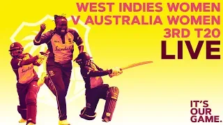 🔴LIVE Windies Women vs Australia Women | 3rd T20 2019