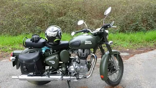 Royal Enfield Classic 500 Bullit Just drifting in the Mountains