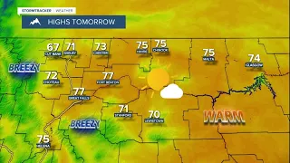 Partly to mostly sunny and even warmer on Wednesday