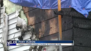 Family loses everything in house fire in Port Huron