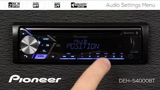 How To - Audio Settings Menu on Pioneer In-Dash Receivers 2018