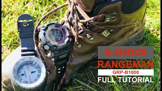 CASIO G-SHOCK GPR B1000 Rangeman - Best FULL Tutorial + FULL Navigation Tutorial [with time stamps]